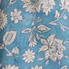 Blue Blended Cotton Short Kurta with Floral Print